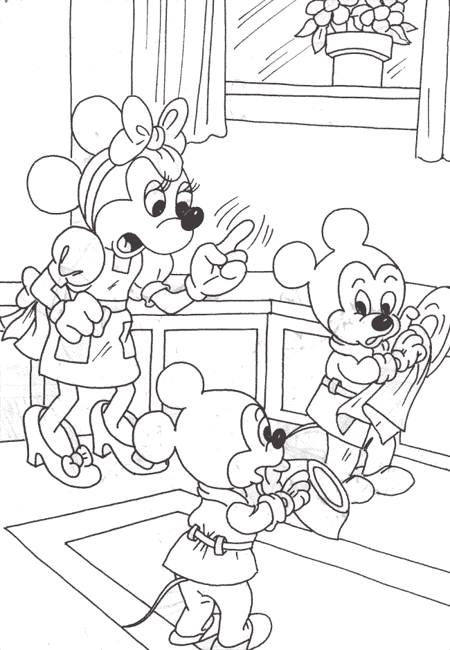 Familia Mickey Mouse Desene Animate Fise Planse De Colorat
