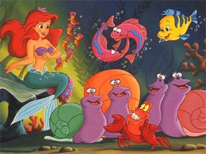 Mica Sirena - desene animate - planse de colorat